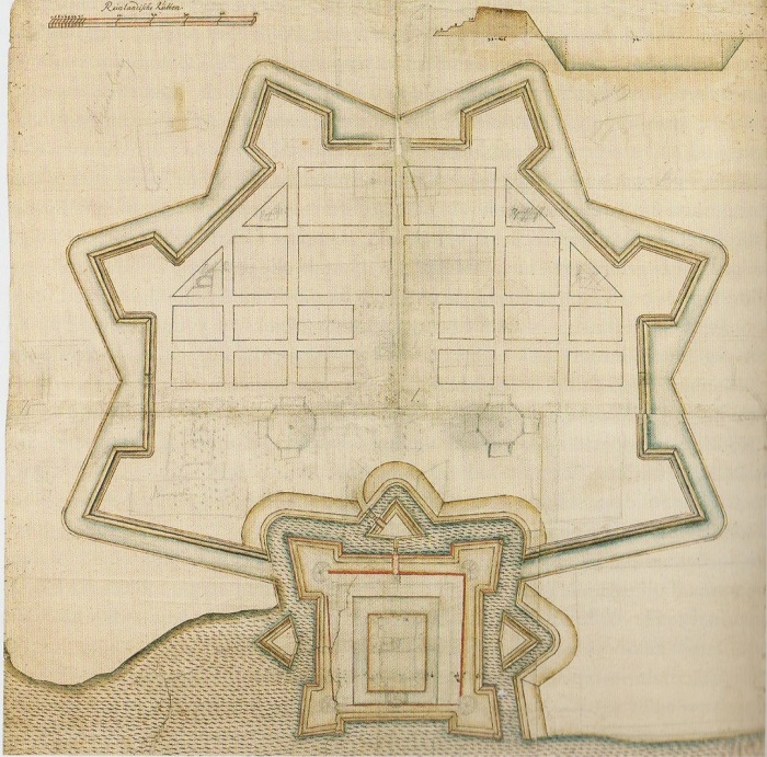 Проект укреплений города Курессааре Никодемуса Тессини 1652 г. 